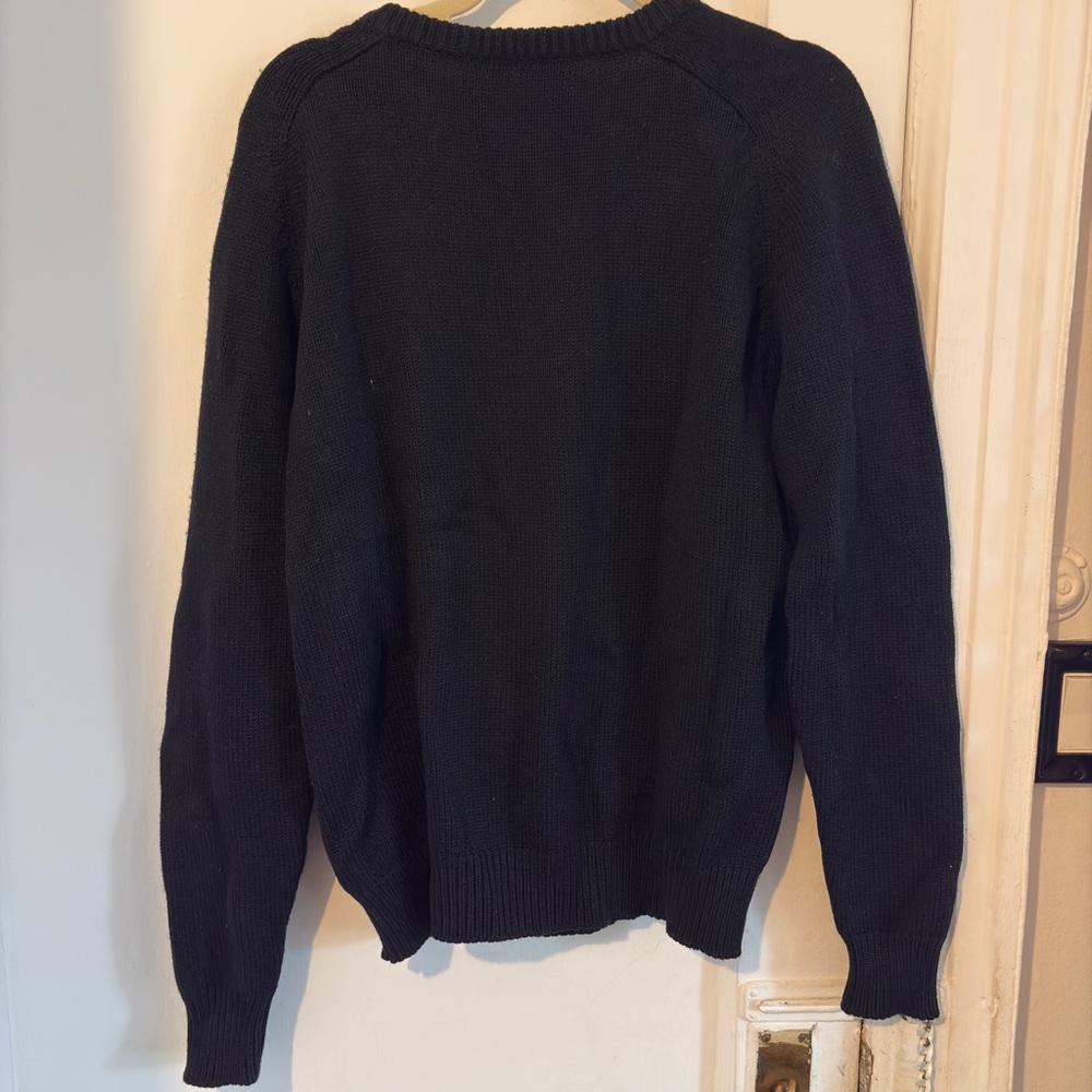 Christopher Kane Black Crewneck Sweater with White Intarsia 'K' - Picture 2 of 6